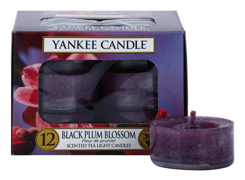 Yankee Candle Black Plum Blossom świeczka typu tealight 12 x 9,8 g