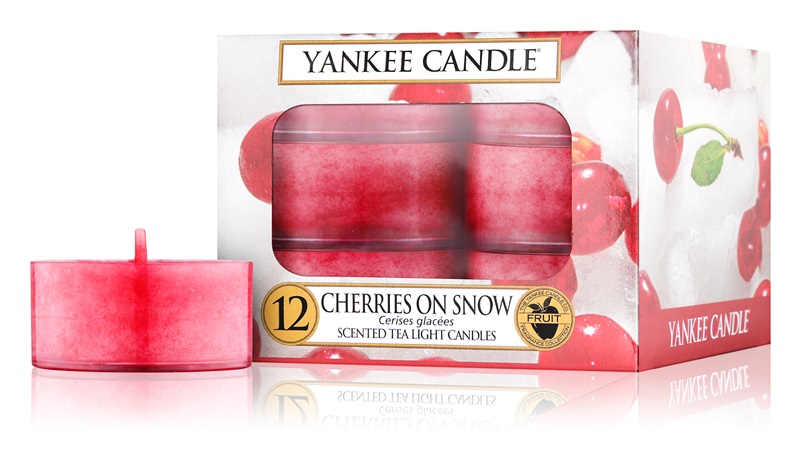 Yankee Candle Cherries on Snow świeczka typu tealight 12 x 9,8 g