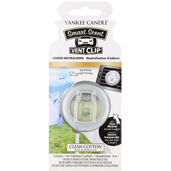 Yankee Candle Clean Cotton Car Air Freshener 4 ml clip