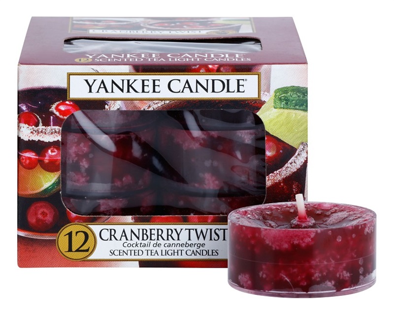 Yankee Candle Cranberry Twist świeczka typu tealight 12 x 9,8 g