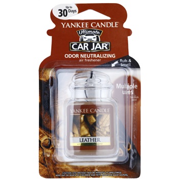 Yankee Candle Leather Car Air Freshener hanging