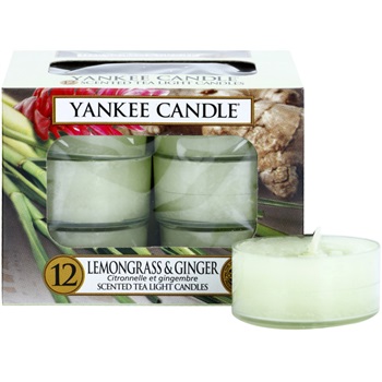 Yankee Candle Lemongrass & Ginger čajová svíčka 12 x 9,8 g