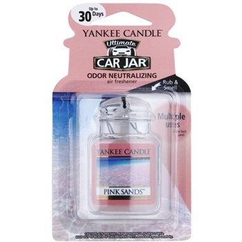 Yankee Candle Pink Sands Scent Car Air Freshener (Lasts Up To 30 Days) NEW