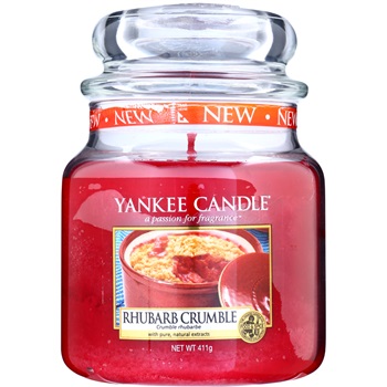 Yankee Candle Rhubarb Crumble vonná svíčka 411 g Classic střední