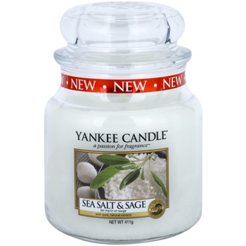 Yankee Candle Sea Salt & Sage vonná svíčka 411 g Classic střední