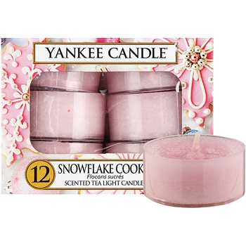 Yankee Candle Snowflake Cookie świeczka typu tealight 12 x 9,8 g