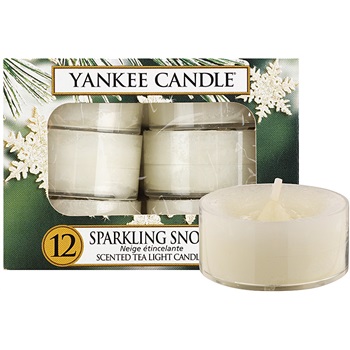 Yankee Candle Sparkling Snow čajová svíčka 12 x 9,8 g